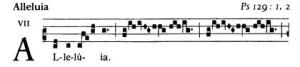 Alelujah from the Solesmes Gregorian Missal