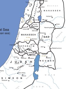 Map tribes in Caanan