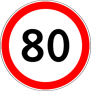 80 sign
