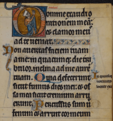 Psalm 102 in the De Brailes Hours. BL MS49999